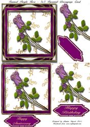 Framed Purple Roses