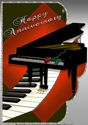 Happy Anniversary A4 Scallop Edge