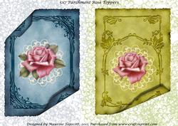 5x7 Parchment Rose Toppers