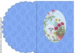 Yorkie in the Flowers Insert
