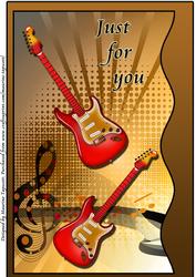 Just for You Wavy Edge Abstract Guitar