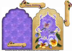 Pansy Elegant Top 5x7 Quick Card