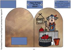 Happy Birthday Gus Round Top Quick Card