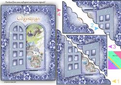 Christmas Arch Window Scene Side Corner Stacker