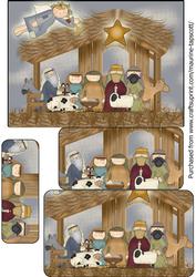 Whimsical Nativity 5x7 Pyramage