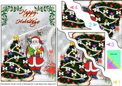 Grand Staircase Vintage Santa5x7 Wavy Side Stacker