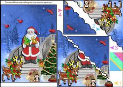 Grand Staircase Santa and Cardinals