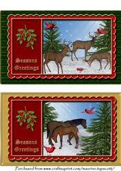 Set of Wildlife Christmas Toppers