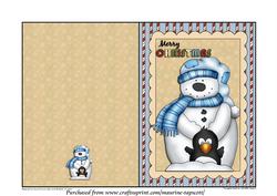 Christmas Snowman Quick 5x7