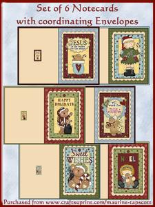Set of Christmas A6 Notelets