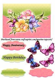 Bright and Beautiful Flora Mock Envelope 5x7