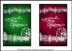 Merry Christmas Snowflake 5x7 Topper
