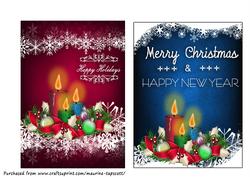 Candles in the Snow 5x7 Toppers