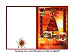 Christmas Steampunk Sunset Cut&fold