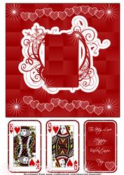 King or Queen of Hearts Square Topper