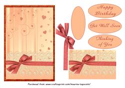 Lacy Hearts 5x7 Topper