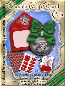 Bauble-shape Gift Card Kit - Mouse