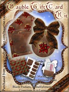 Bauble-shape Gift Card Kit - Steampunk