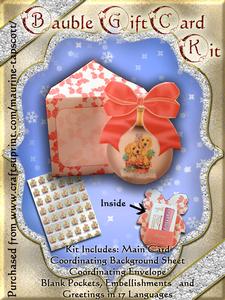 Bauble-shape Gift Card Kit - Puppies