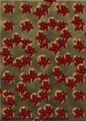 Steampunk Poinsettas on Green