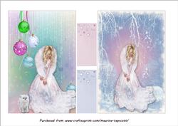 Lady Fantasy Christmas 5x7 Toppers