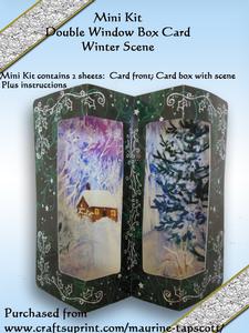 Cabin in the Woods Double Window Box Card