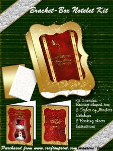 Golden Bracket Box Notelet Kit