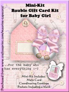 Mini-kit - Bauble Shape Girl Gift Card