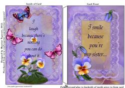 My Sister 5x7 Quick Card