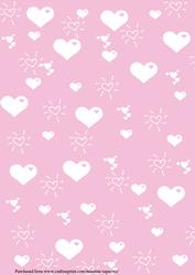 Pink and White Hearts Backing