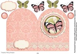 Vintage Peach Roundtop 5x7 Quick Card