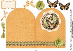 Vintage Roundtop 5x7 Quick Card - Gold