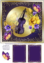 Roses & Music Square Quick Card