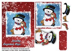 Sending Snowman Hugs Window 5x7