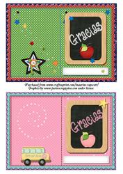 Set of 'gracias' Notelets for Teachers