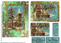 Christmas Mass 5x7 Vintage Pyramid