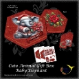 Cute Christmas Gift Box Baby Elephant