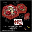 Cute Christmas Gift Box Baby Lion
