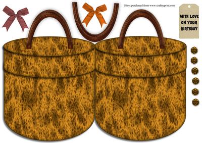 Leopard Print Vanity Case Shaped Card