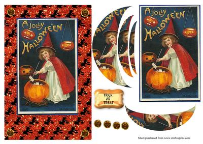 Vintage Halloween with Moon Pyramage