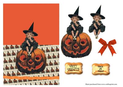 Vintage Halloween Over the Edge Card