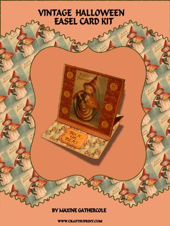 Vintage Halloween Easel Card Kit
