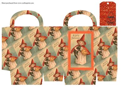 Vintage Halloween Treat Bag