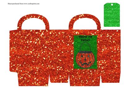 Glittered Halloween Treat Gift Bag