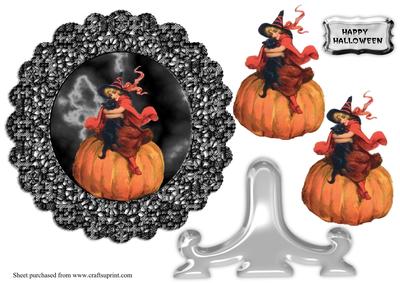 Vintage Halloween Plate Sheet