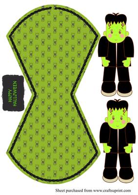 Frankenstein Halloween Wobble Card