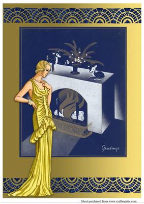 Art Deco Lady by Fireside A4