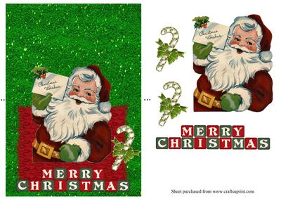 Retro Santa Over the Edge