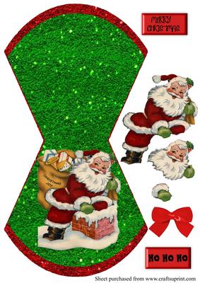 Retro Santa Wobble Card