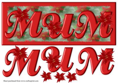 Christmas Poinsettia for Mum Large Dl